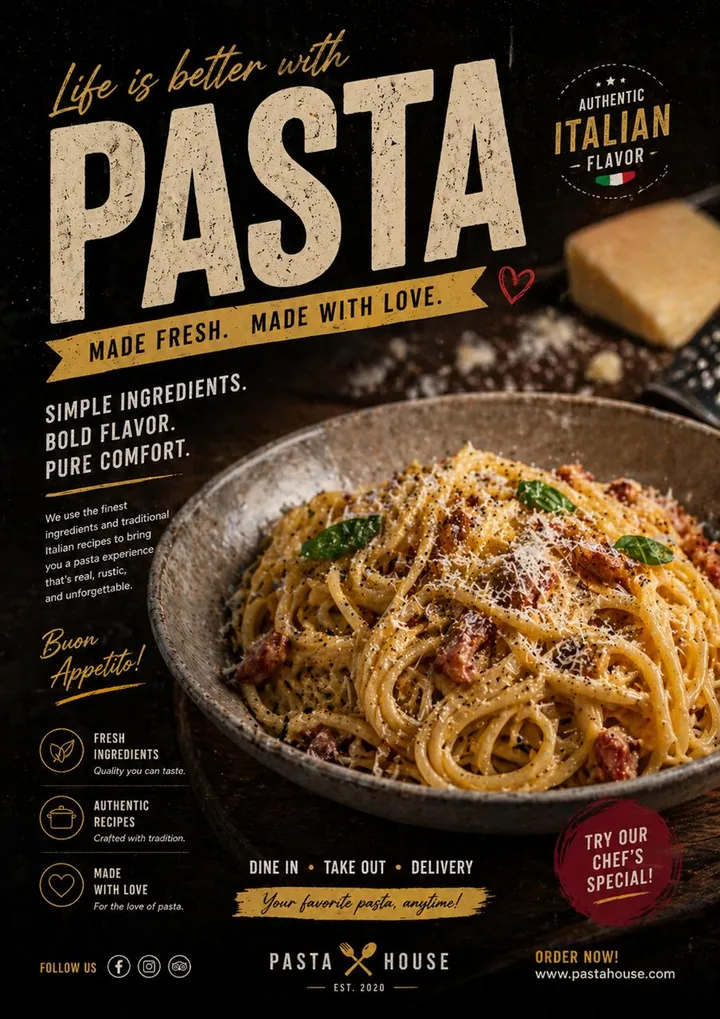 Pasta Hospitality Poster